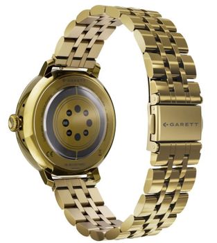 Smartwatch damski Garett Muse stalowy złoty AMOLED 1,19″ + biały pasek (6).jpg